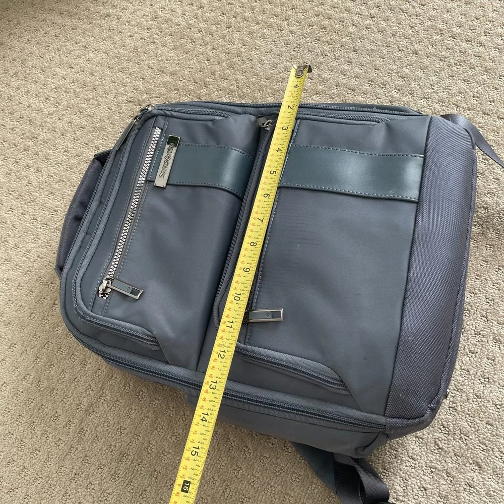 Samsonite Nuroad Convertible Hybrid Backpack Gun Metal Multi Pockets Travel